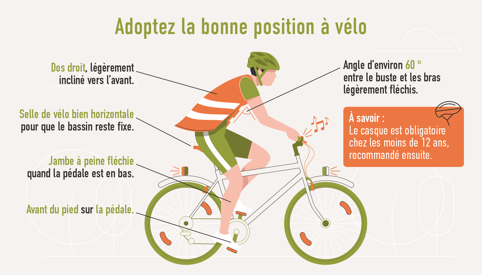 Adoptez la bonne position à vélo